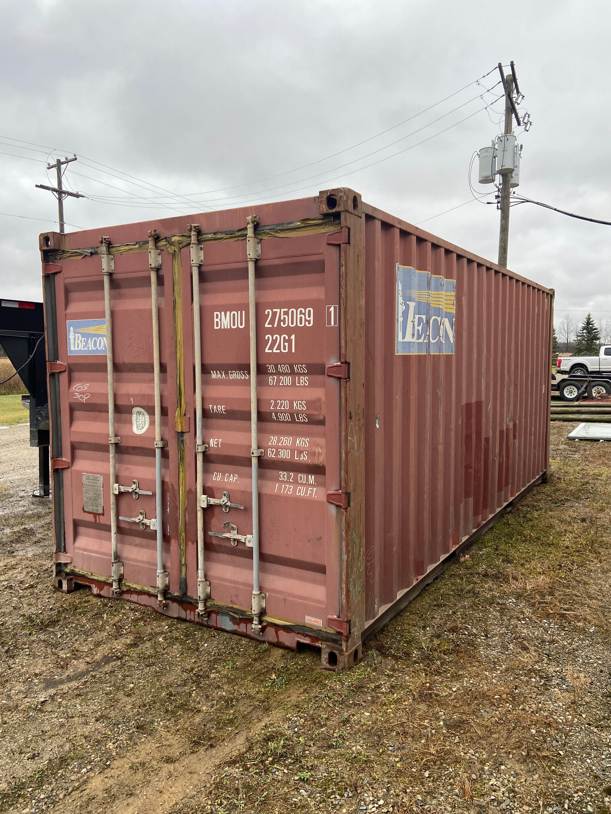 Used 20 Foot Shipping Container Front Right