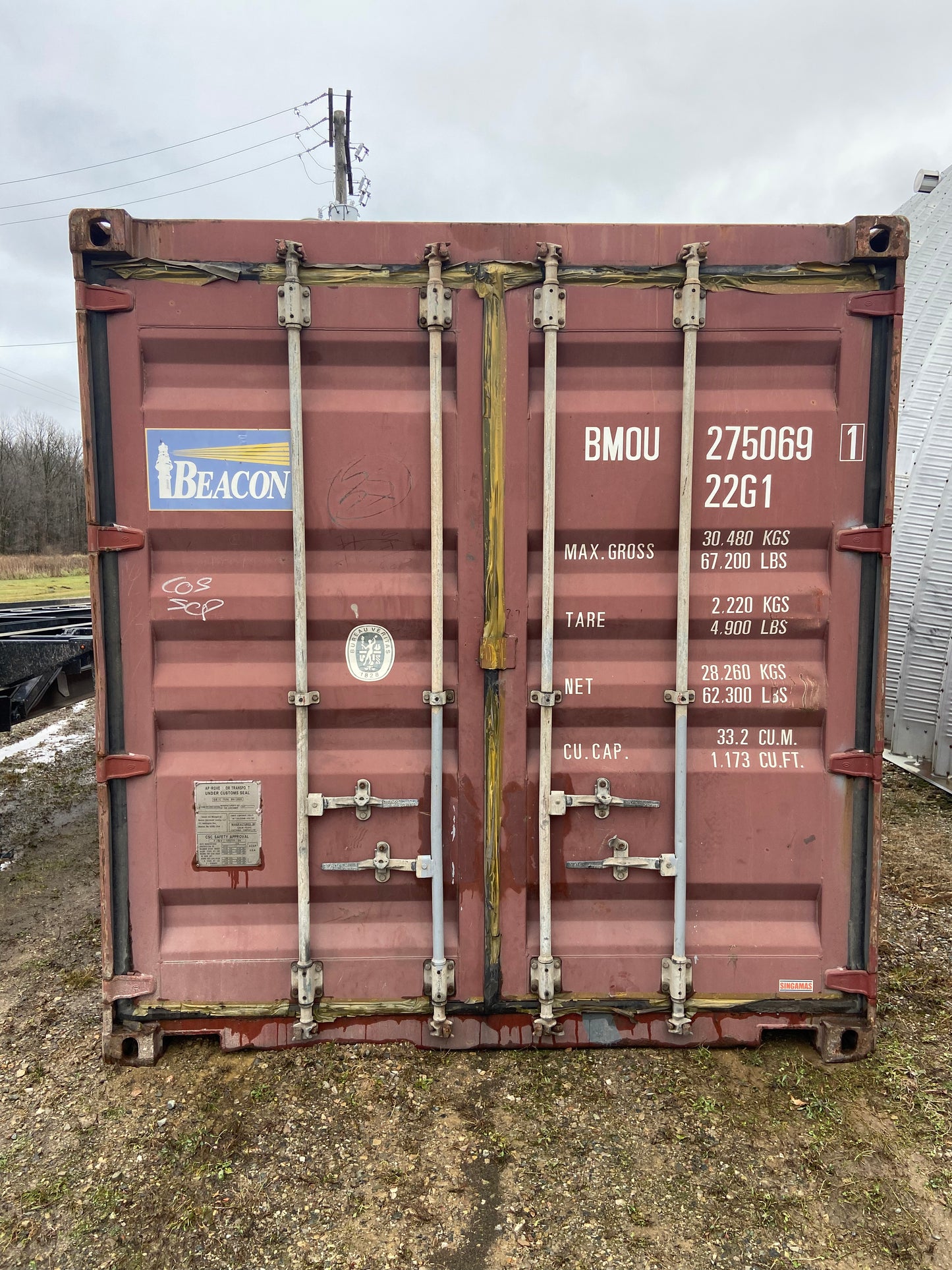 Used 20 Foot Shipping Container Doors