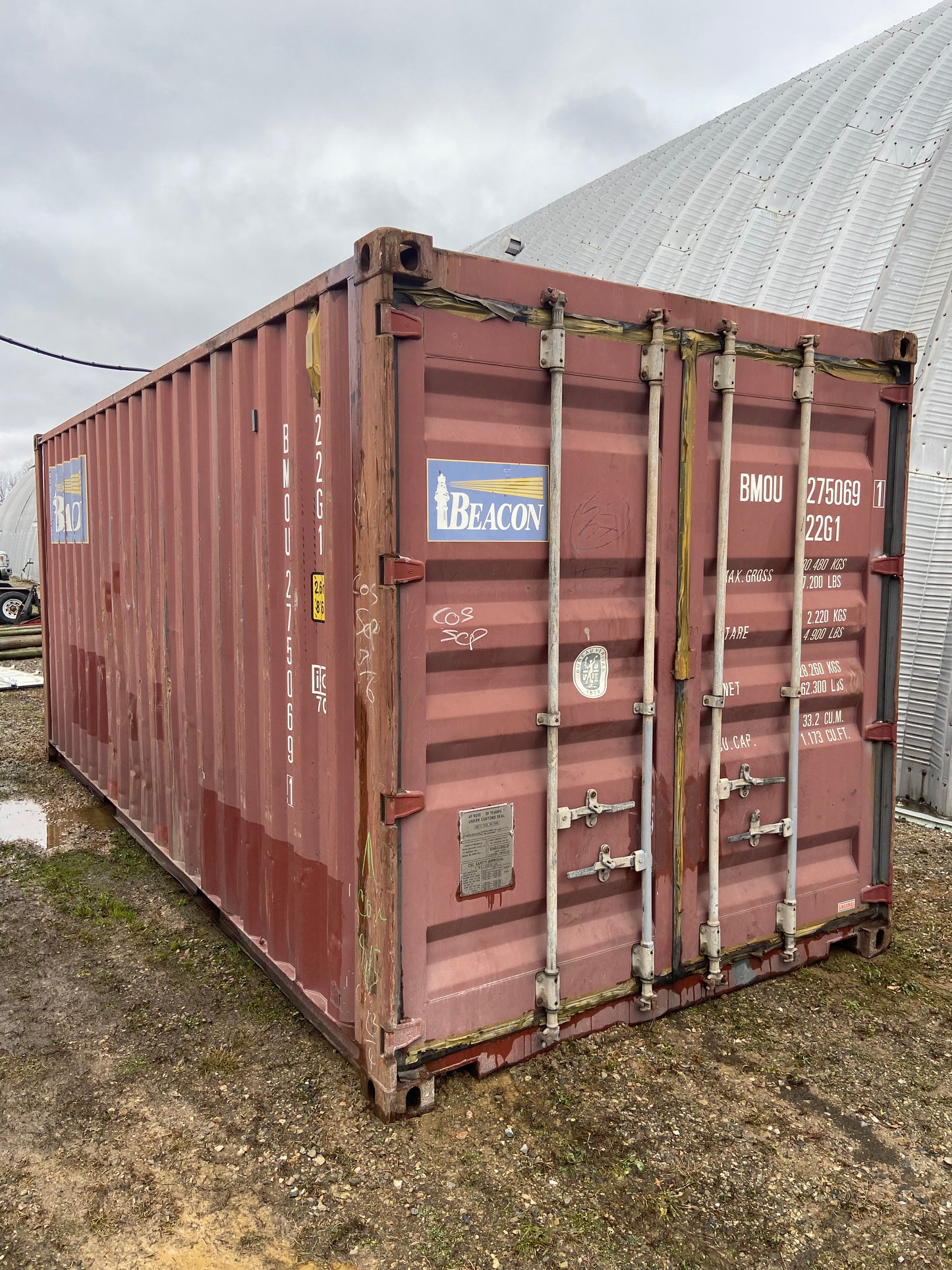 Used 20 Foot Shipping Container Front Left