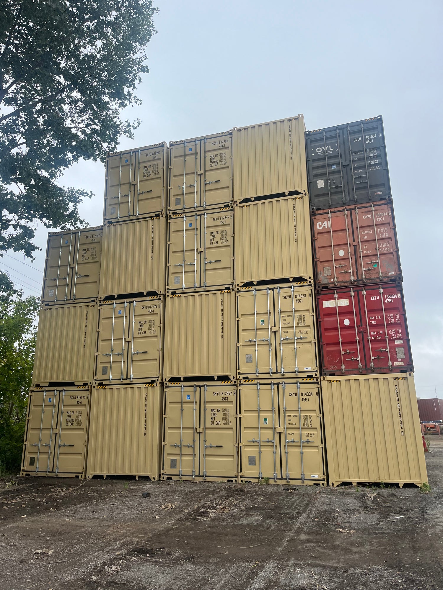 Shipping Containers Stacked Up